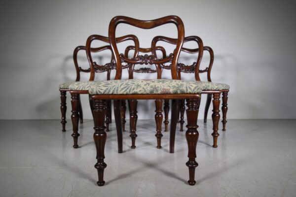 Rare Set of Six English Antique Military Mahogany Dining Chairs | Miles Griffiths Antiques