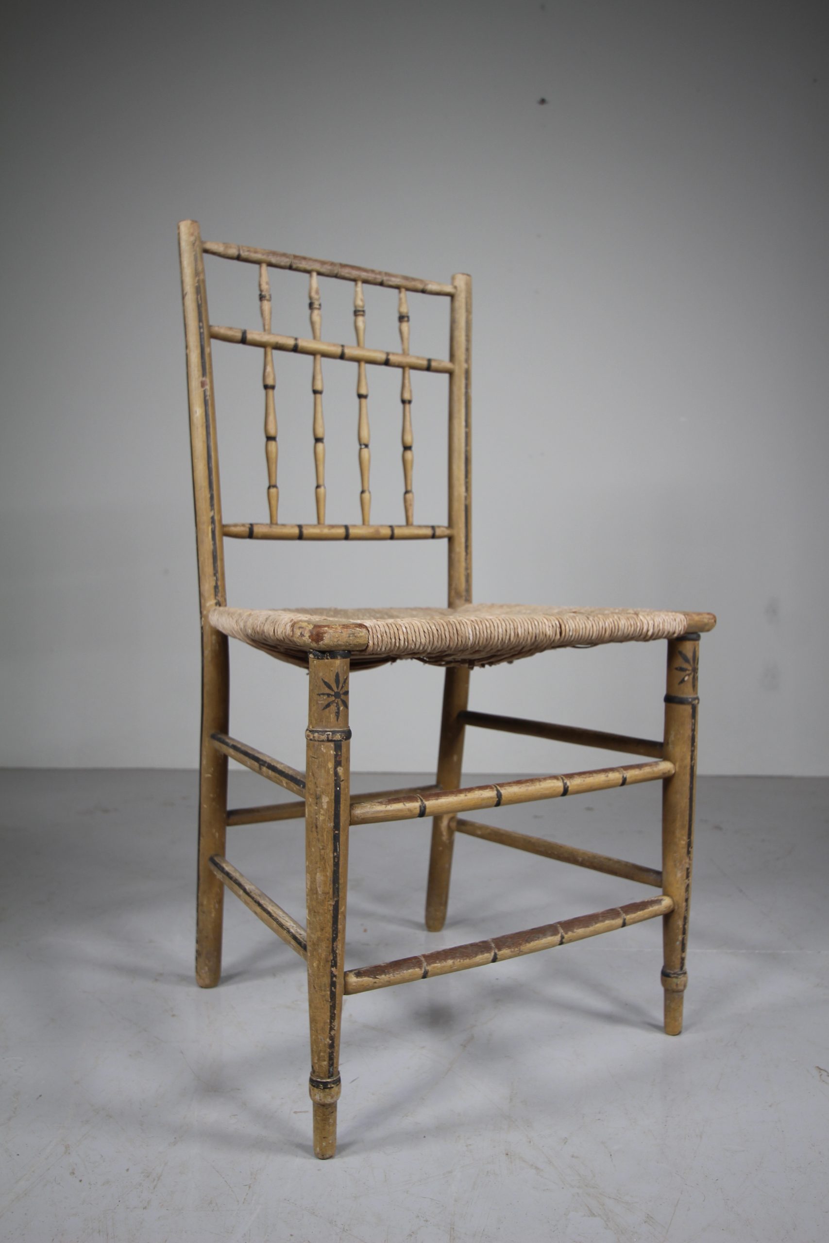 Original Painted English Antique Side Chair