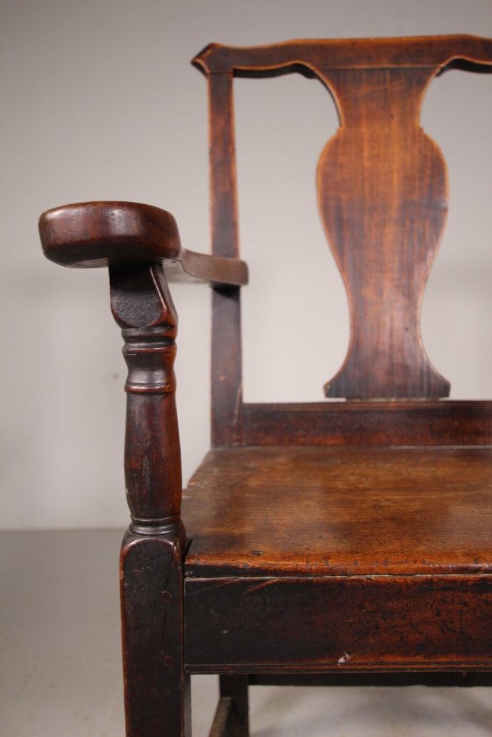 18th Century Fruitwood Antique English Armchair