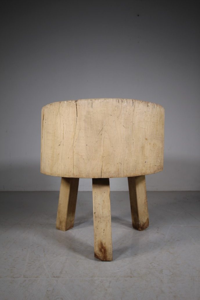 Superb Edwardian Antique Sycamore Chopping Block