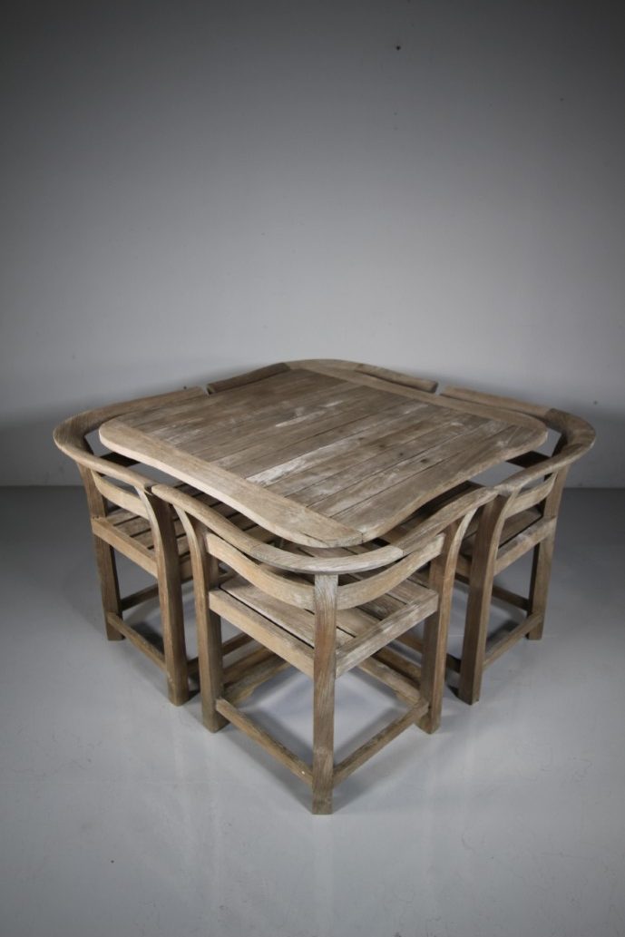 Rare Lister 1920’s Teak Garden Dining Set – Most Expensive Model