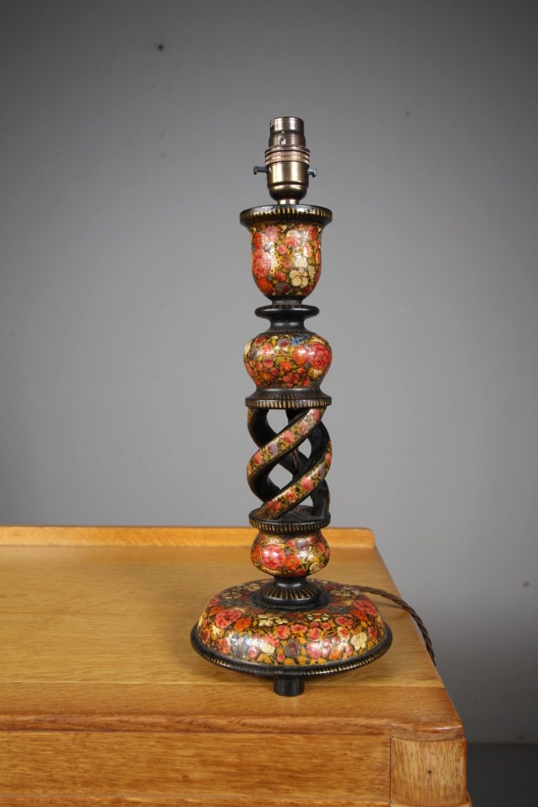 Antique Kashmiri Table Lamp – Rewired