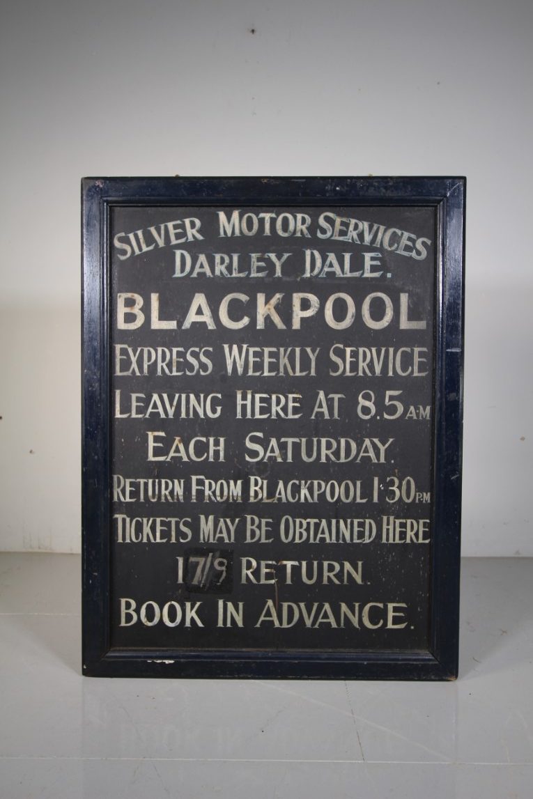 Rare Original Painted Edwardian Antique Transport Sign