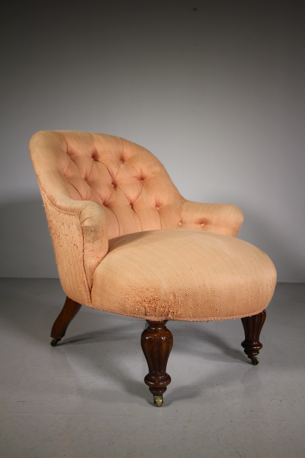 English 19th Century Antique Upholstered Armchair