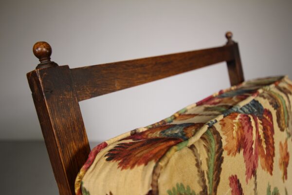 Heals Edwardian Antique Oak Armchair with Label | Miles Griffiths Antiques
