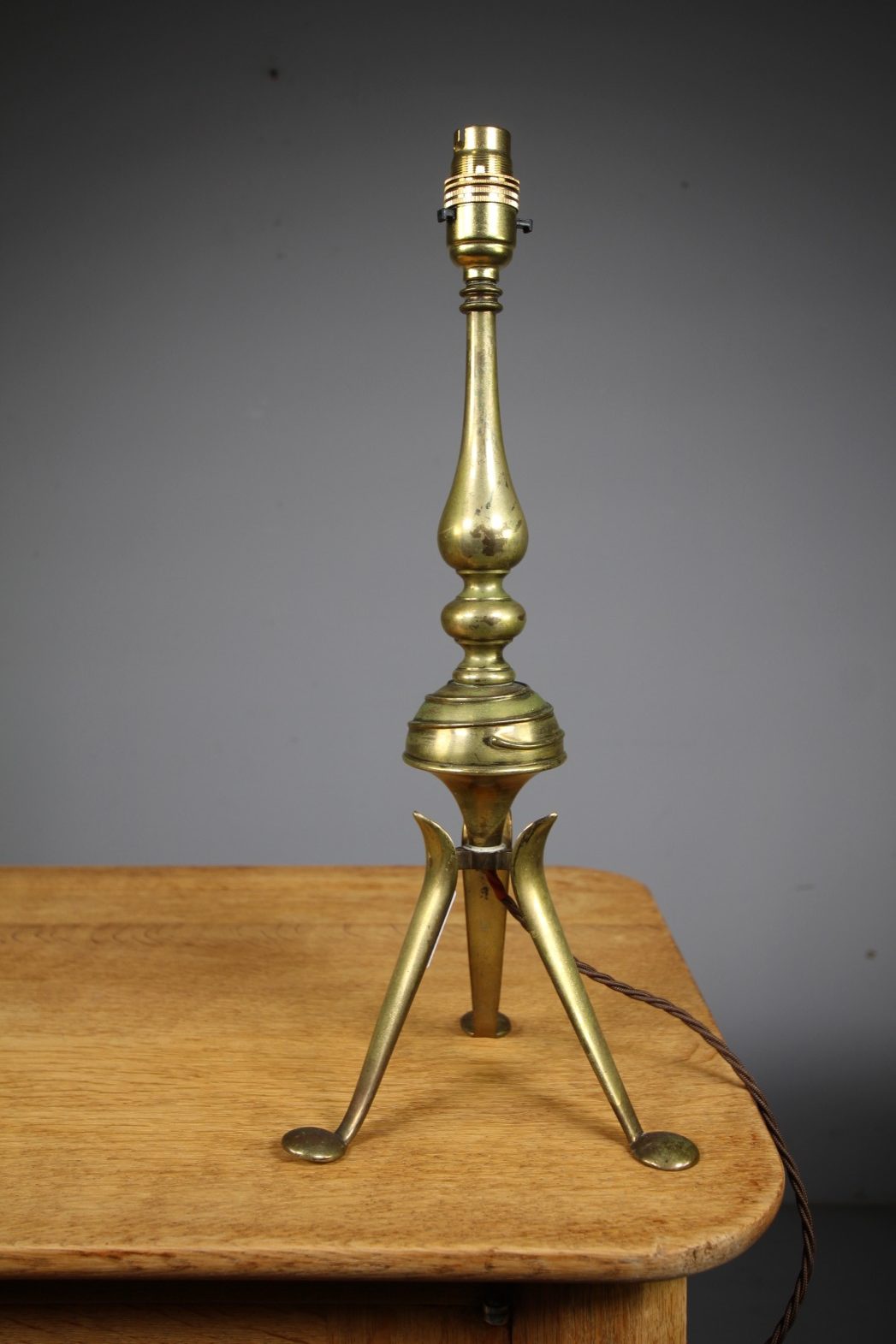 English Edwardian Benson Style Antique Table Lamp