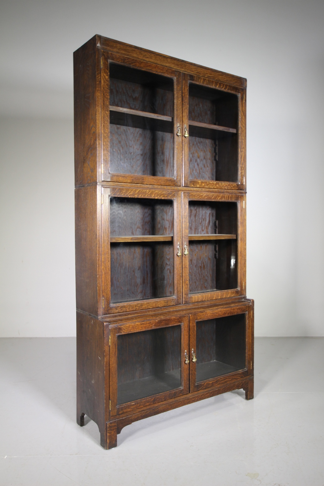 Heals 1920’s Solid Oak Stacking Bookcase