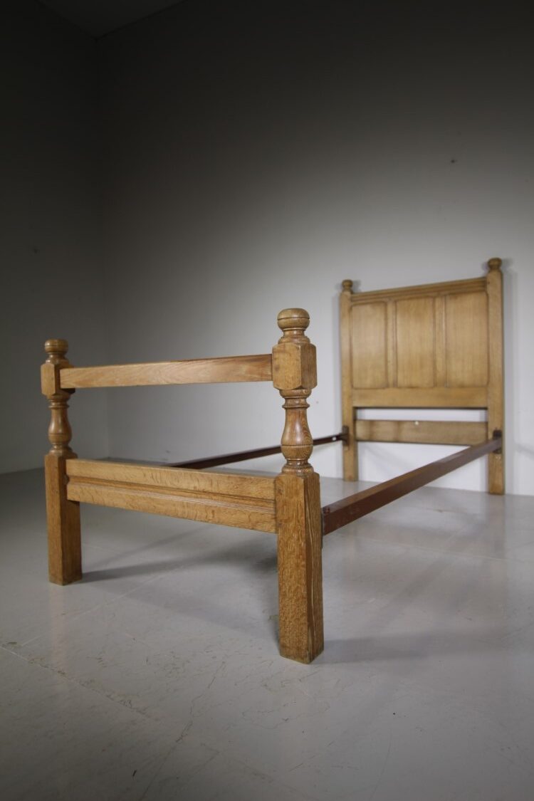 Heals Edwardian Antique Oak Single Bed