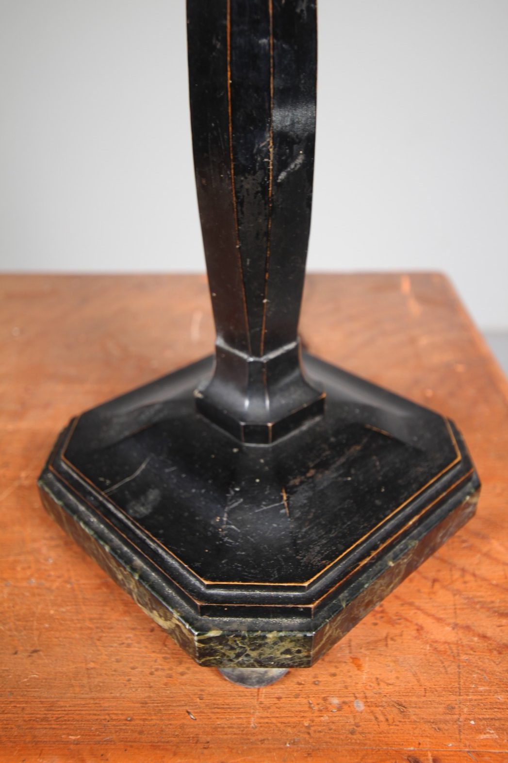 Quality Tall Antique Marble Table Lamp - Rewired - Image 3
