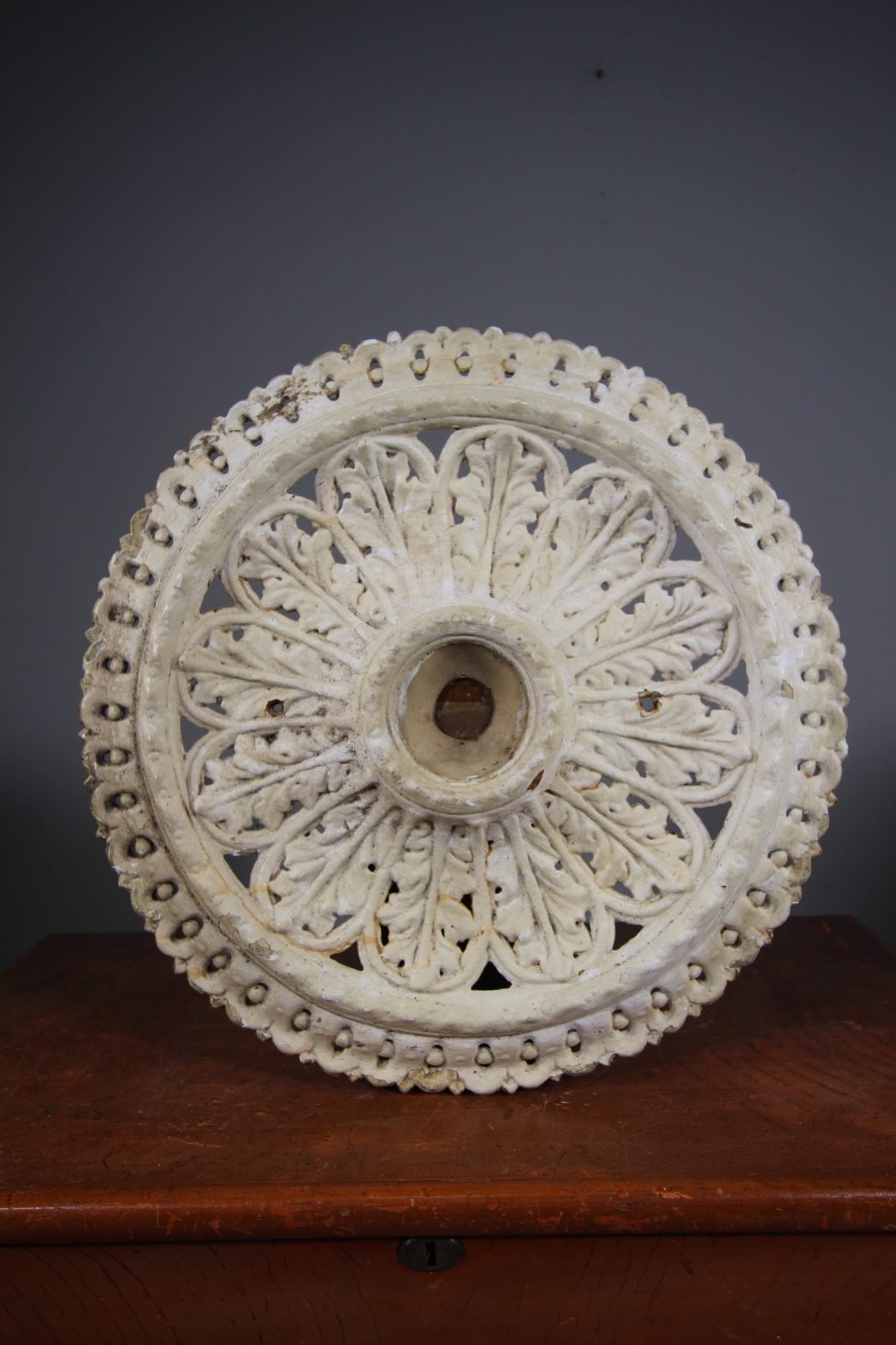English Antique Cast Iron Ceiling Rose