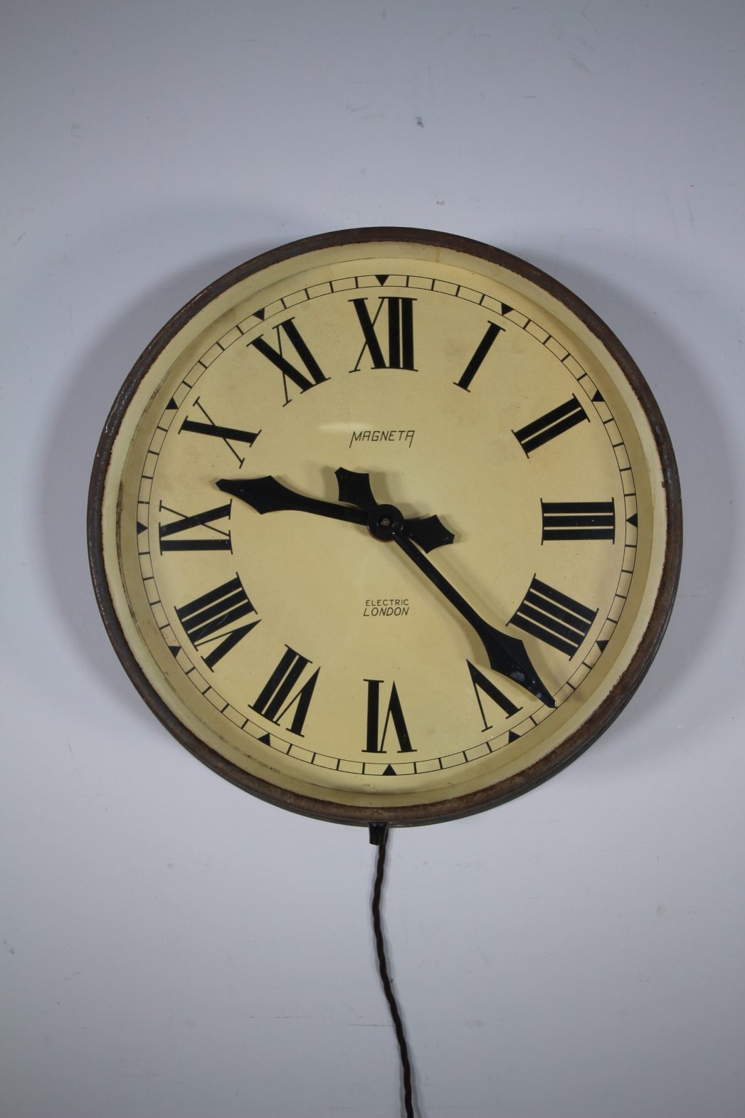 Large English 1930’s Magenta London Working Wall Clock