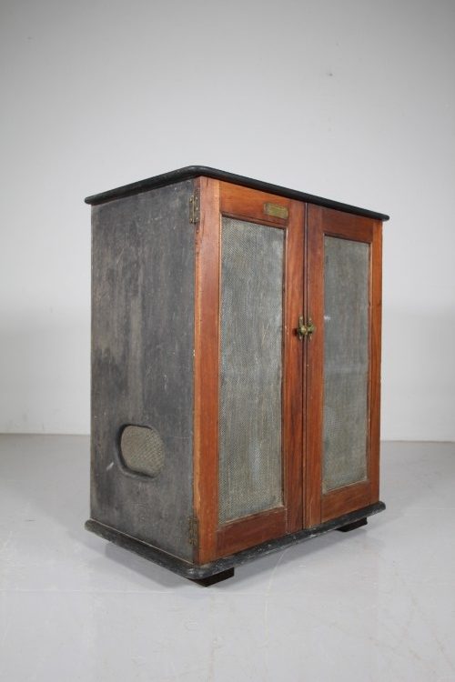 Rare English Antique Slate Food Cupboard – London Maker