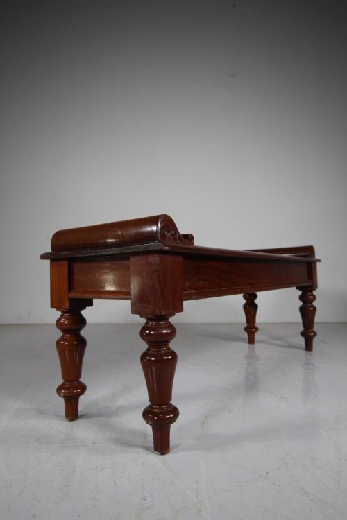 English 19th Century Antique Mahogany Window Seat