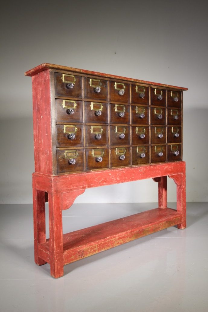 Fabulous English 19th Century Antique Apothecary Chest on Stand