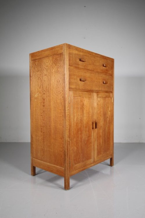 1930’s Heals Oak Tall Boy – Labelled