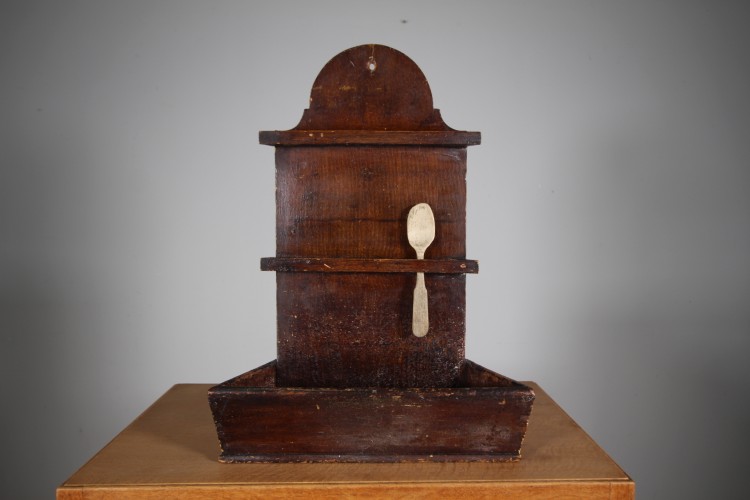 Lovely Painted Pine 19th Century Antique Spoon Rack & Box
