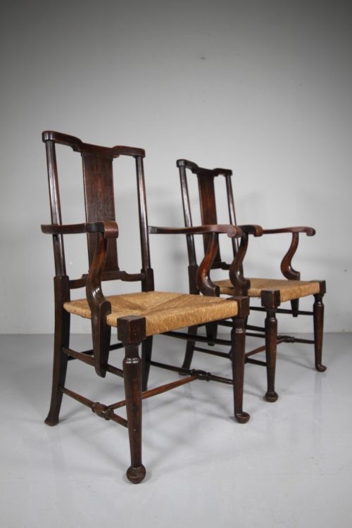 Pair of 19th Century William Morris Antique Tabard Inn Dining Chairs