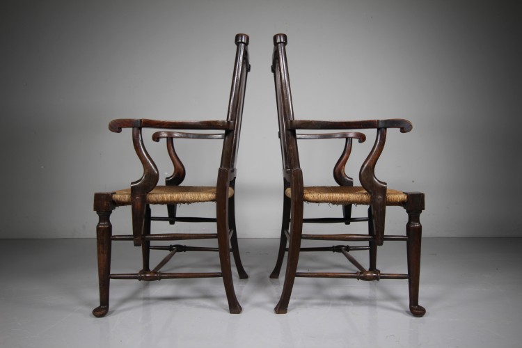 Pair of 19th Century William Morris Antique Tabard Inn Dining Chairs - Image 8