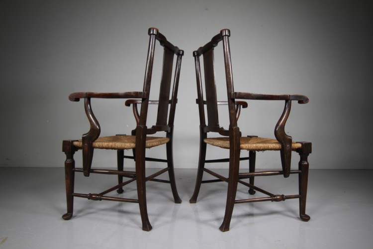 Pair of 19th Century William Morris Antique Tabard Inn Dining Chairs - Image 9