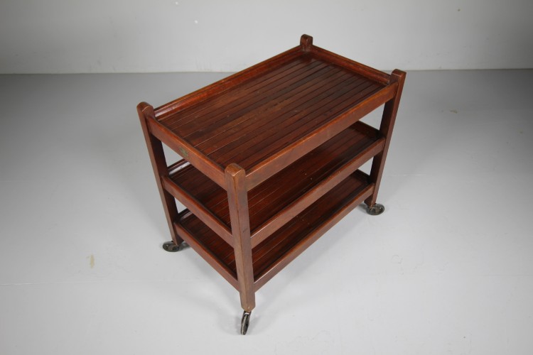 Heals 1930's Teak Garden Trolley - Labelled - Image 4