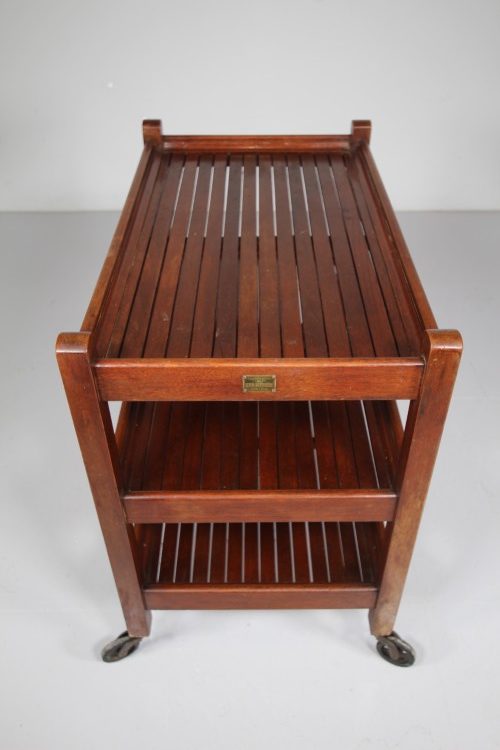 Heals 1930's Teak Garden Trolley - Labelled - Image 6