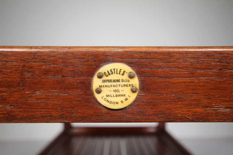 Heals 1930's Teak Garden Trolley - Labelled - Image 3