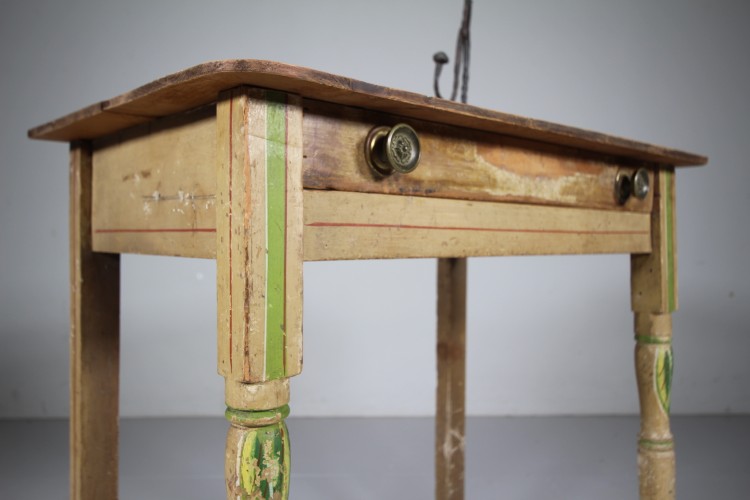 Regency Original Painted Pine Antique Side Table