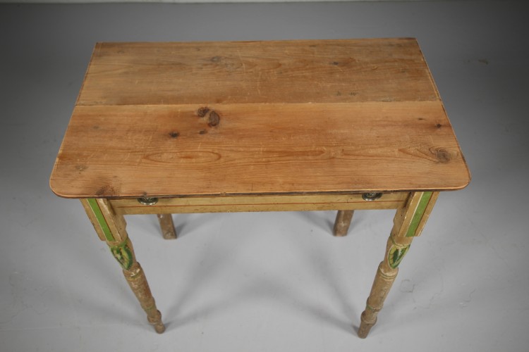 Regency Original Painted Pine Antique Side Table - Image 3