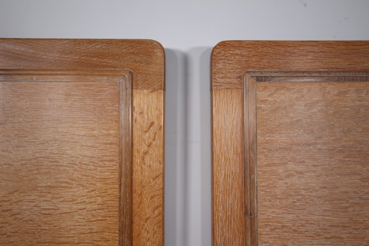 Pair of Heals Edwardian Antique Oak Single Beds - Labelled - Image 3