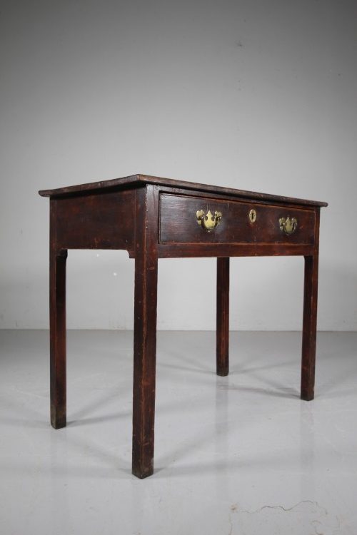 English 18th Century Original Painted Pine Antique Side Table
