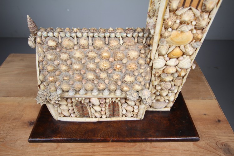 Beautiful English 19th century Large Antique Shell Work Church - Image 7