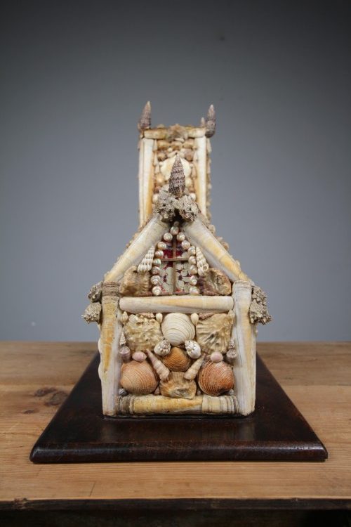 Beautiful English 19th century Large Antique Shell Work Church - Image 3