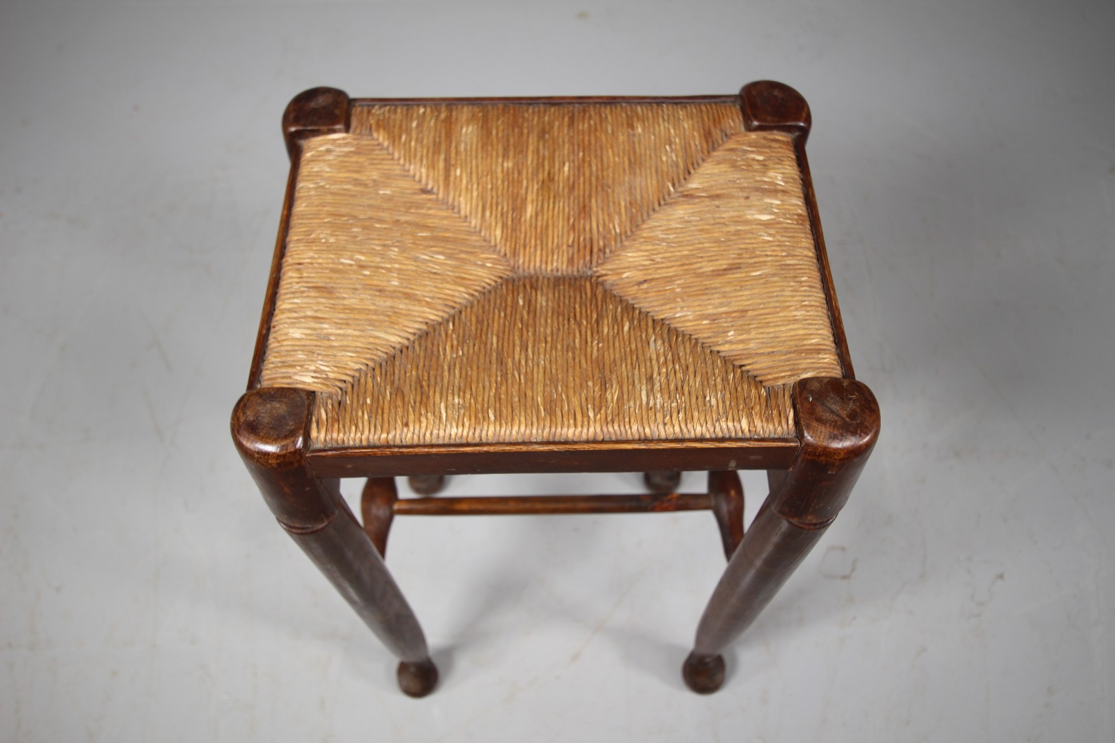 Tall English Edwardian Antique Bar Stool - Image 3