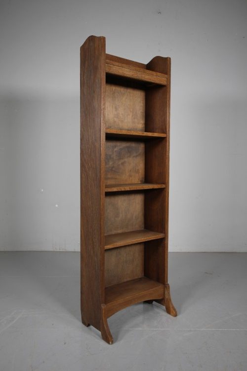 Edwardian Antique Oak Bookcase By Heals of London