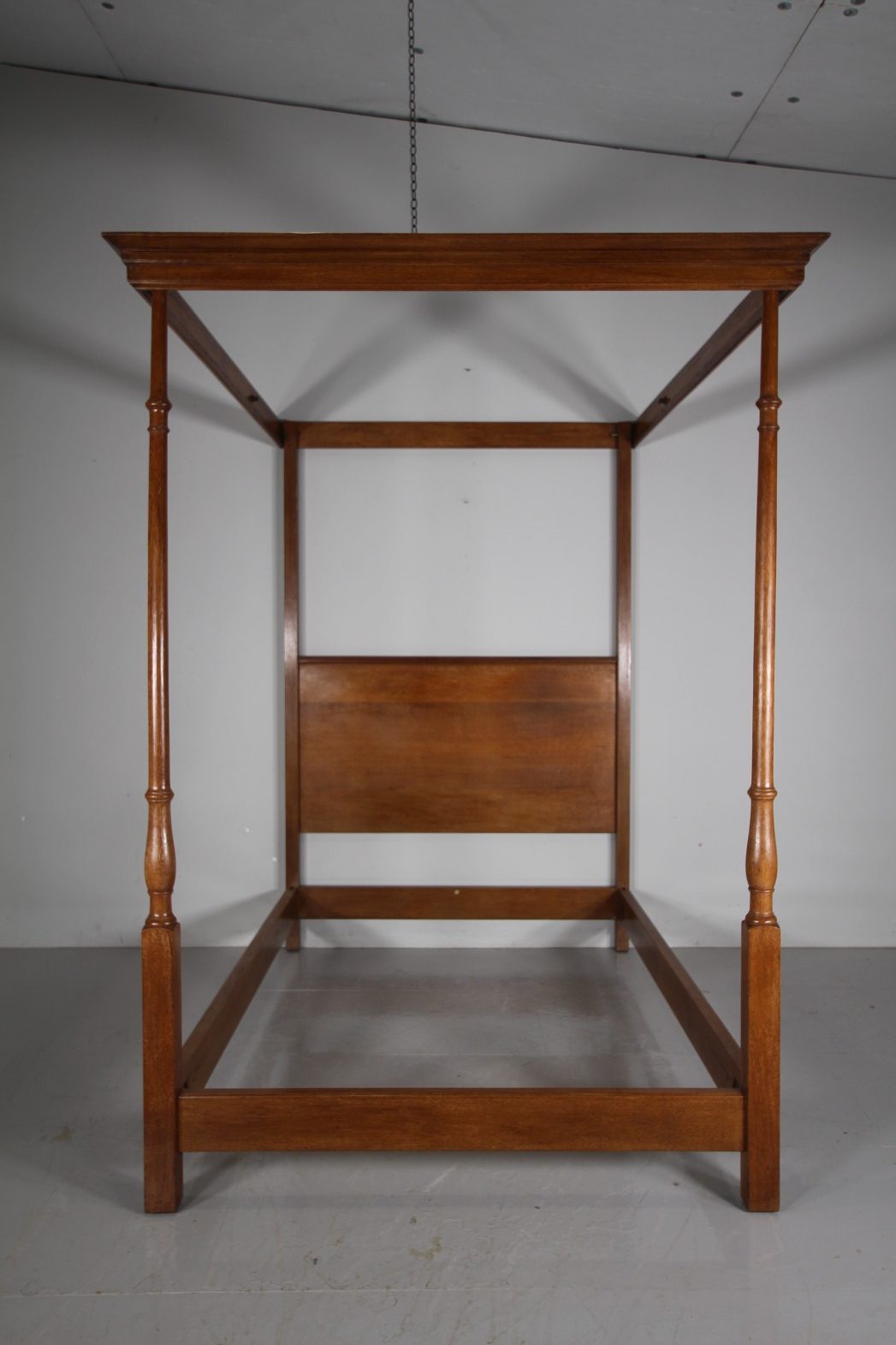 Rare Heals Antique Oak Double Four Poster Bed – Labelled