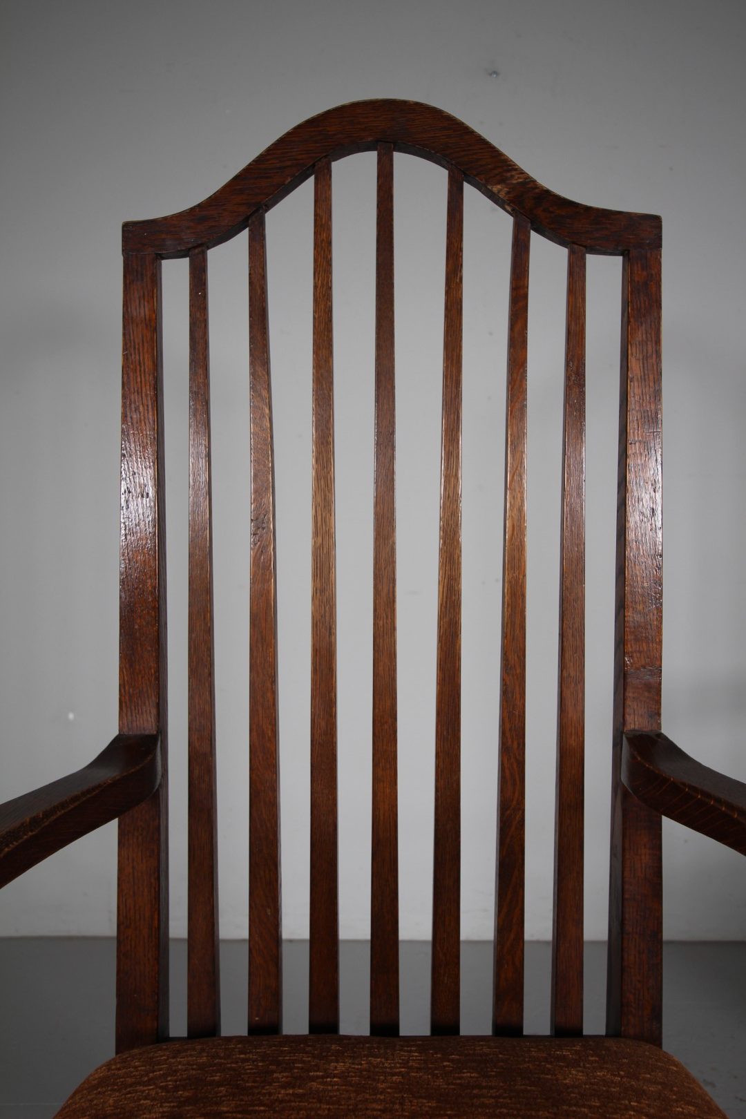 Set of Six English Arts & Crafts Antique Oak Dining Chairs by Lethaby - Image 6
