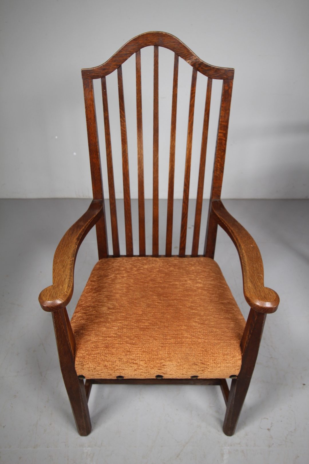 Set of Six English Arts & Crafts Antique Oak Dining Chairs by Lethaby - Image 7