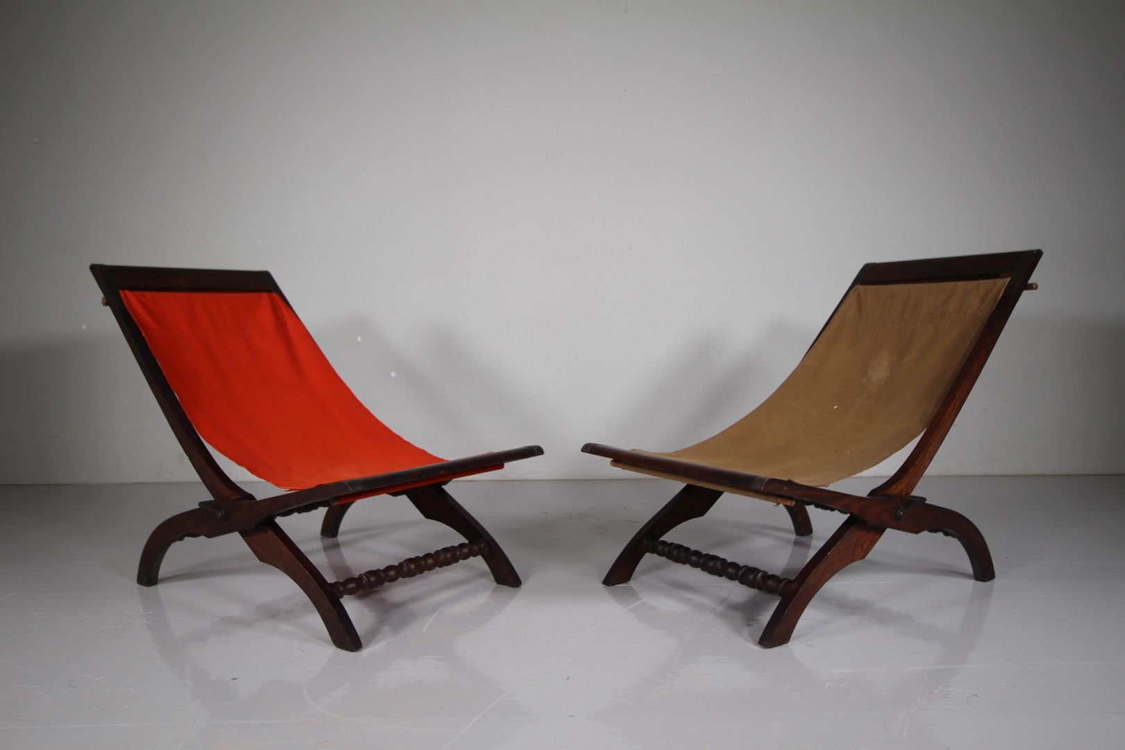 Pair 19th Century Antique Rosewood Folding Garden Chairs - Image 9