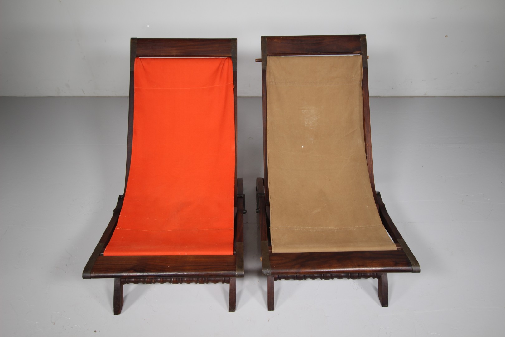 Pair 19th Century Antique Rosewood Folding Garden Chairs - Image 4