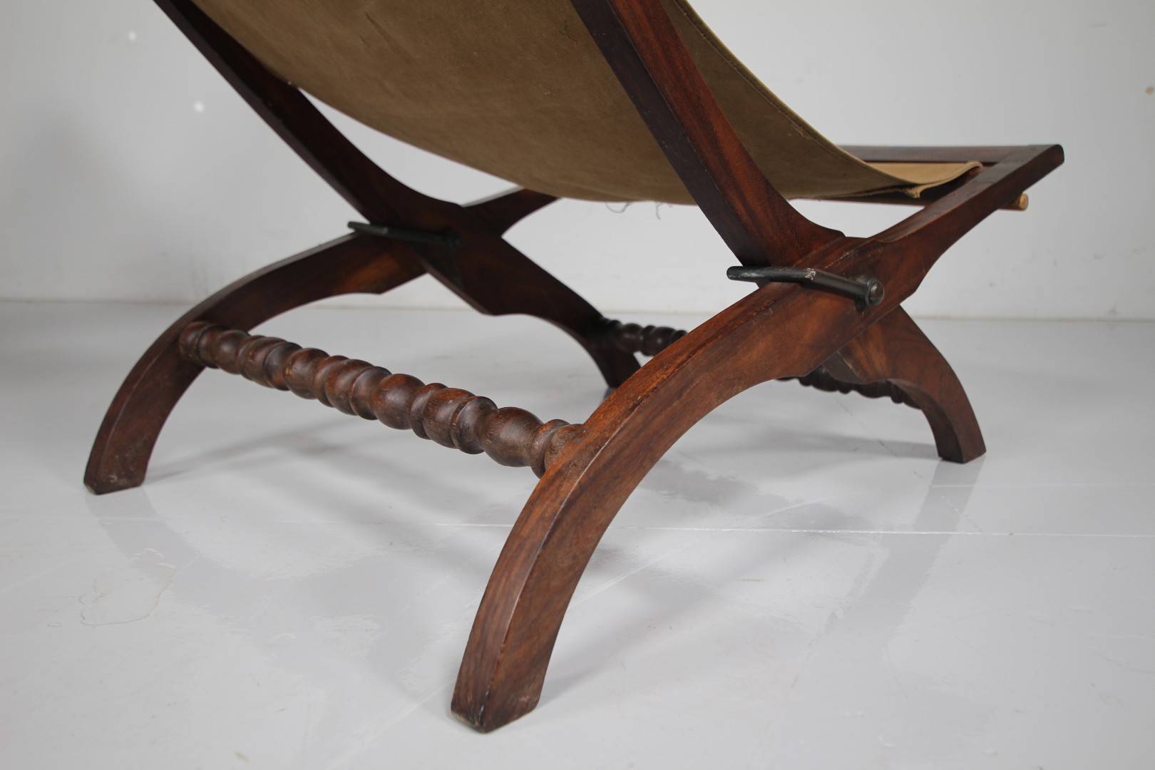 Pair 19th Century Antique Rosewood Folding Garden Chairs - Image 6