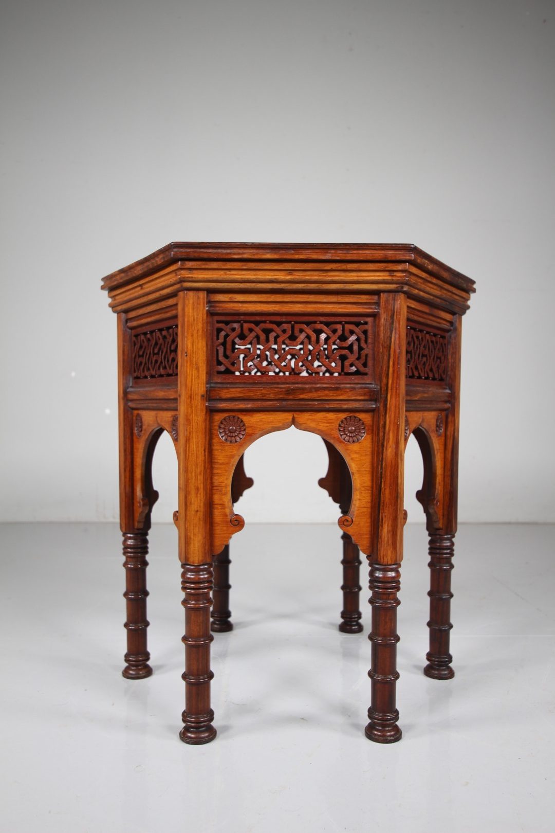 English 19th Century Antique Moorish Inspired Side Table- High Quality
