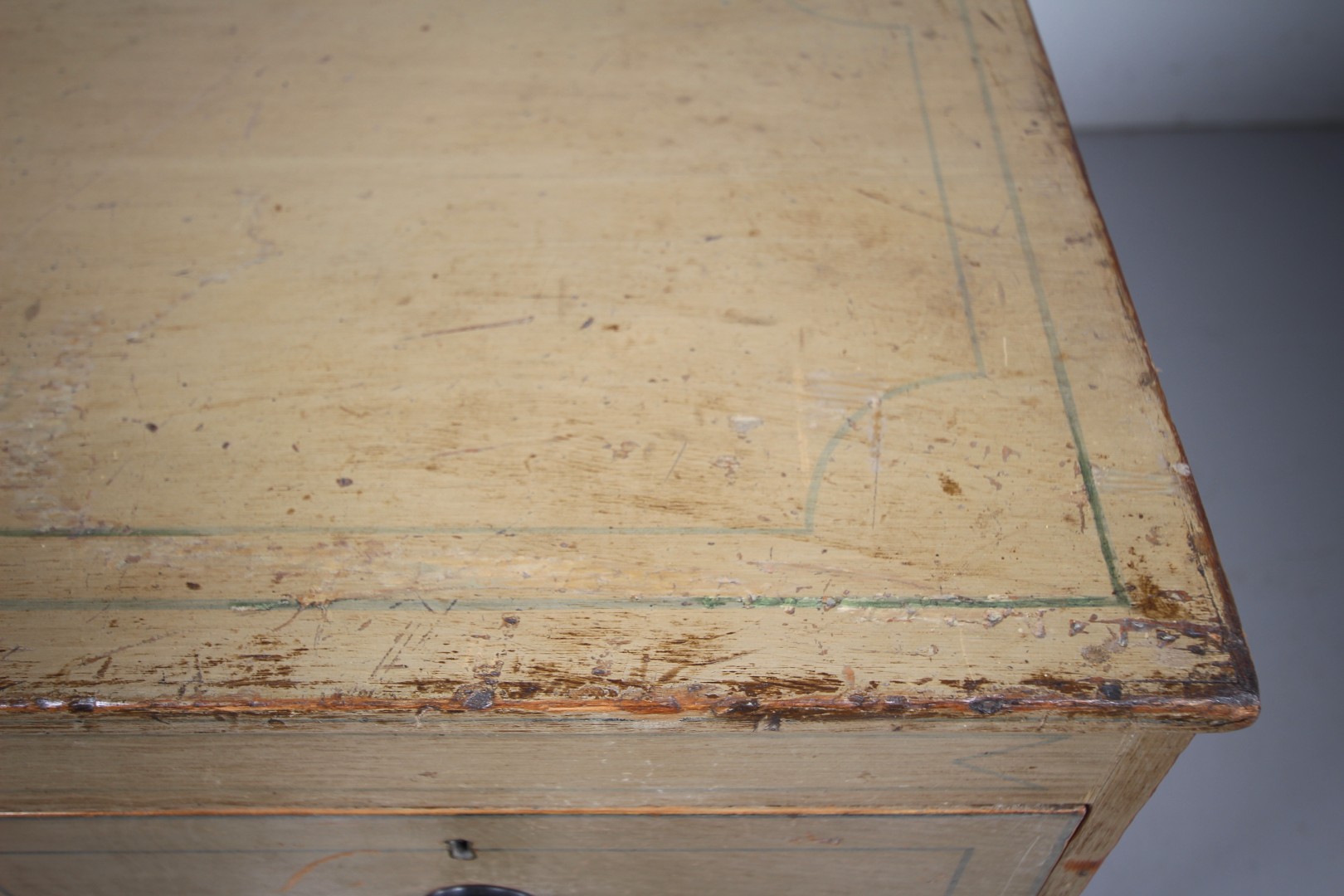 Regency English Original Painted Pine Antique Chest of Drawers - Image 7
