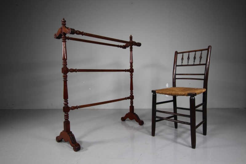Large Oversized William IV Antique Clothes / Towel Rail