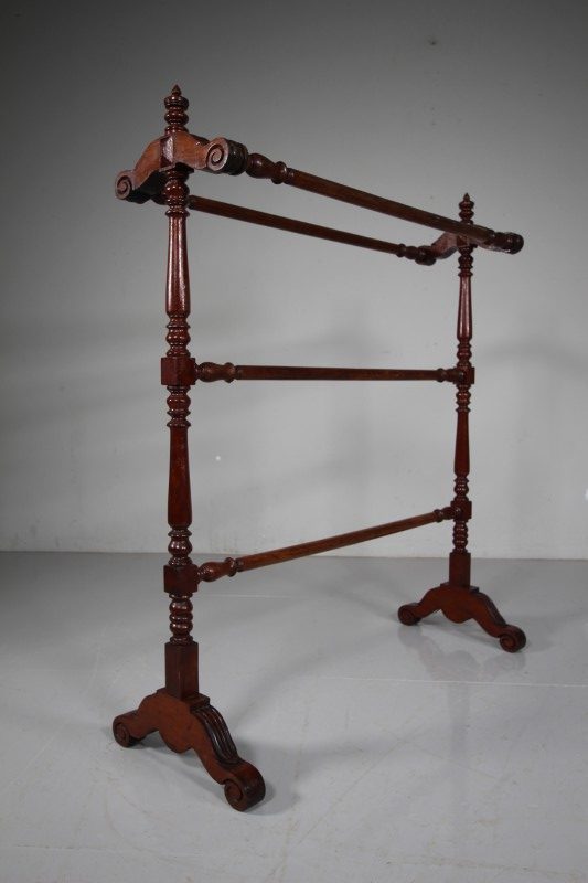 Large Oversized William IV Antique Clothes / Towel Rail