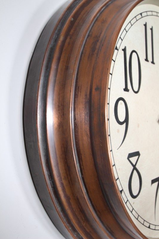 English Edwardian Antique Large Factory Wall Clock - Image 3
