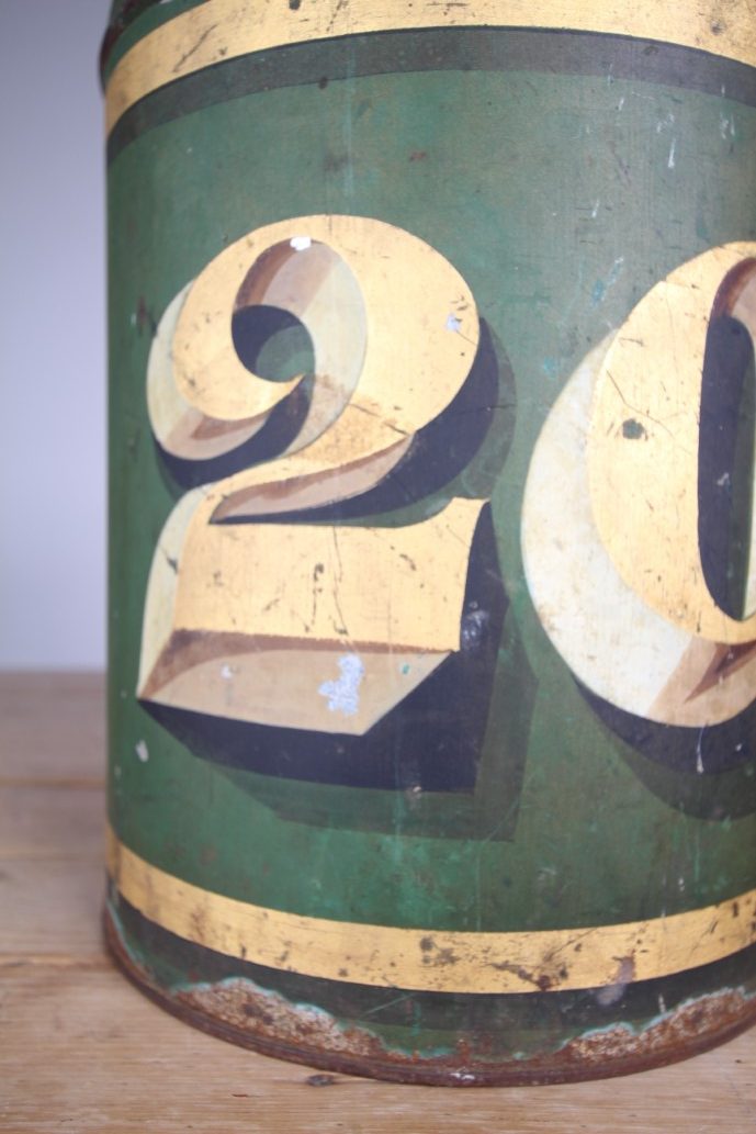 Large English 19th Century Antique Toleware Tea Tin