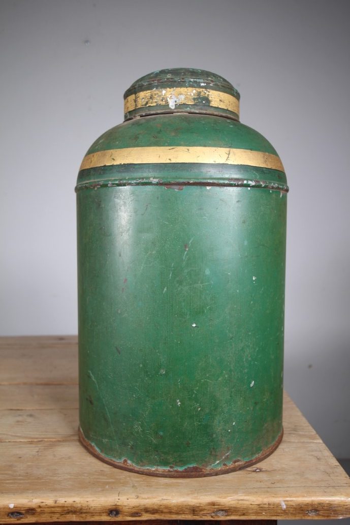 Large English 19th Century Antique Toleware Tea Tin - Image 5