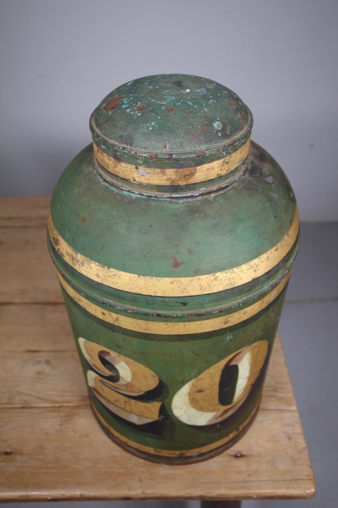Large English 19th Century Antique Toleware Tea Tin - Image 3