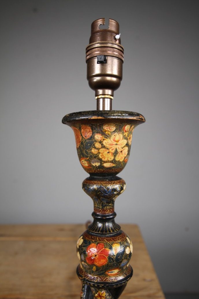 Antique Kashmiri Decorated Table Lamp