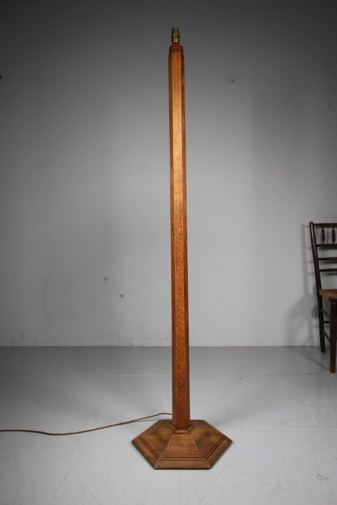 1930’s Edward Barnsley Cotswold School Oak Floor Lamp